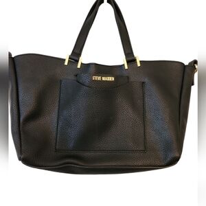 Steve Madden Black With Gold Hardware Crossbody Handbag